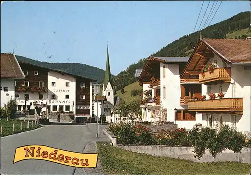 Niederau Tirol Wildschoenau mit Gasthof Cafe Brunner