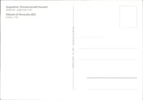 kk37046 Neustift Brixen Suedtirol Augustiner-Kloster Kategorie. Bressanone Alte Ansichtskarten