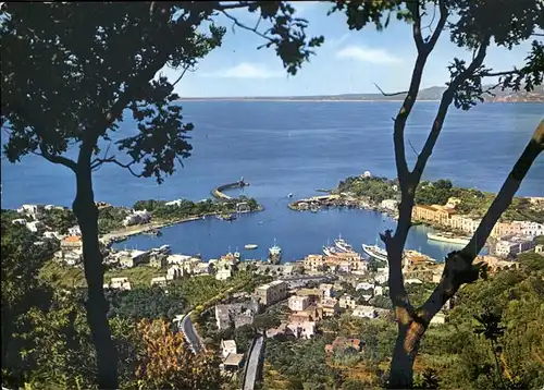 Ischia Panorama mit Hafen  Kat. Insel Golfo di Napoli