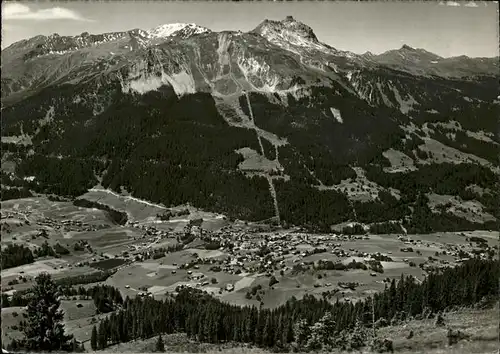 Klosters GR Panorama mit Gotschnagrat und Weissfluhgipfel Kat. Klosters