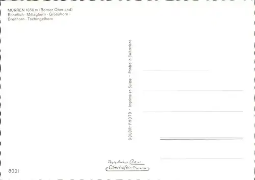 Muerren BE Ortsansicht mit Alpenpanorama Kat. Muerren