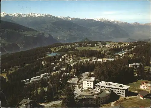 Crans sur Sierre Ortsansicht mit Alpenpanorama Kat. Crans Montana