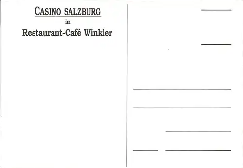 Salzburg Oesterreich Casino Restaurant Cafe Winkler Details / Salzburg /Salzburg und Umgebung