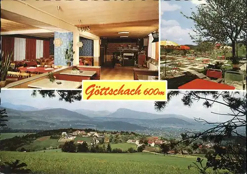Goettschach Panorama mit Cafe Restaurant Schwarz