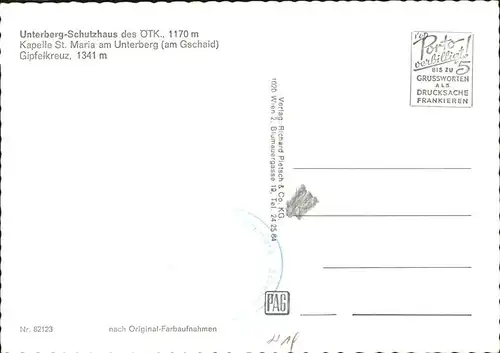 Unterberg Niederoesterreich Schutzhaus Kapelle Gipfelkreuz Kat. Oesterreich