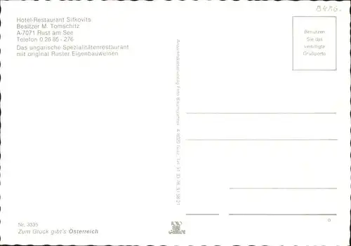 Rust Neusiedlersee Hotel Restaurant Sifkovits Details / Burgenland /