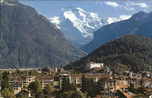 Interlaken BE Teilansicht mit Jungfrau Kat. Interlaken