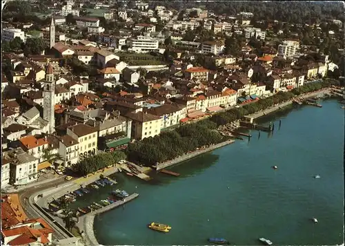 Ascona TI am Lago Maggiore Fliegeraufnahme / Ascona /Bz. Locarno