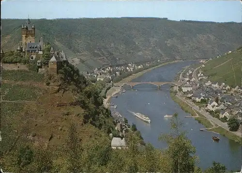 Cochem Mosel Panorama mit Burg und Moselblick Kat. Cochem