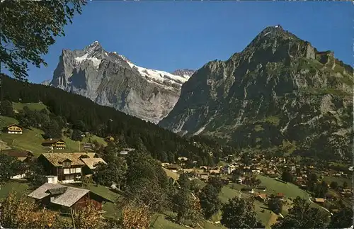 Grindelwald Panorama Wetterhorn Mettenberg Kat. Grindelwald