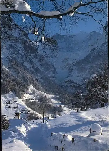 Grindelwald Fiescherhoerner im Schnee Kat. Grindelwald