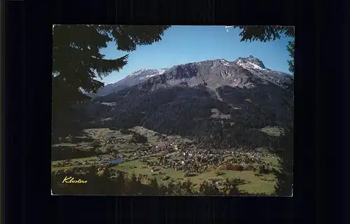 Klosters GR Panorama mit Gotschnagrat und Casanna Kat. Klosters