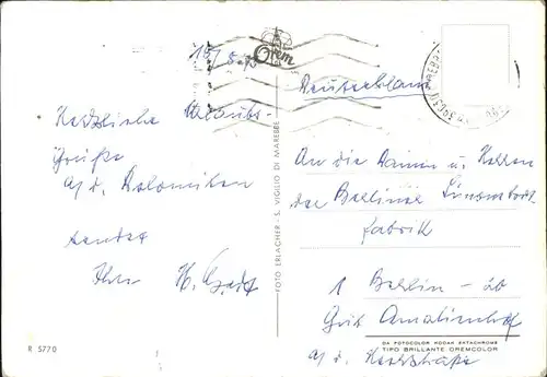 Marebbe St.Vigilio Dolomiten Skigondel Panorama Kirche Kat. Italien