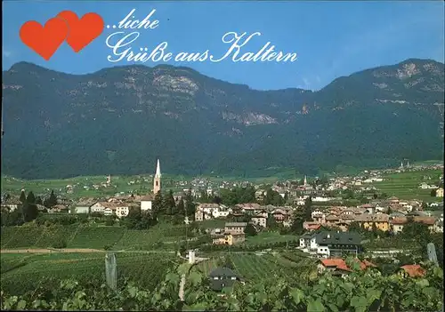 Kaltern Caldaro Panorama Suedtiroler Weinstrasse Kat. Kaltern am See Suedtirol