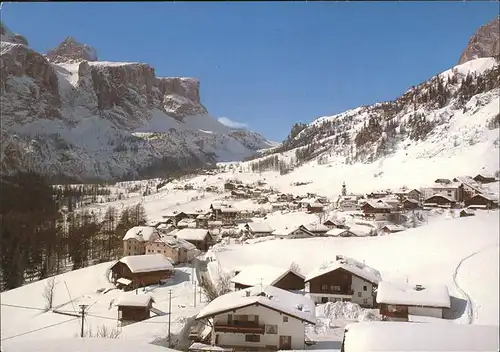 Colfosco Panorama mit Bergen im Schnee Kat. 