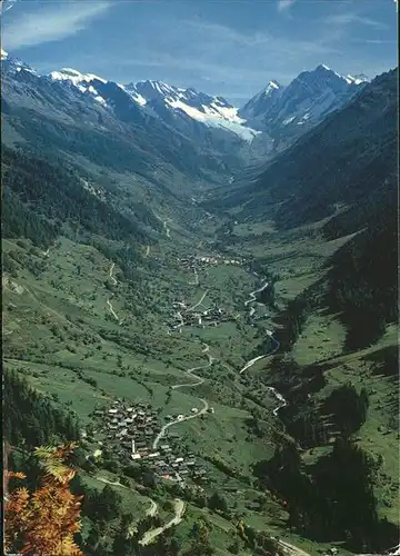 Loetschental Panorama Anengrat Loetschenluecke Sattelhorn Kat. Kippel