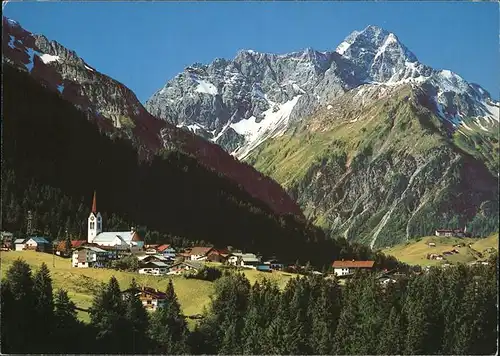Riezlern Kleinwalsertal Vorarlberg Panorama mit Widderstein Kat. Mittelberg
