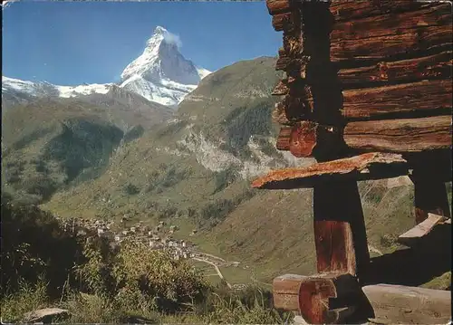 Zermatt VS Panorama mit Matterhorn Kat. Zermatt