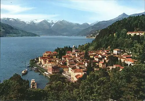 Bellagio Lago di Como Ortsansicht mit Alpenpanorama