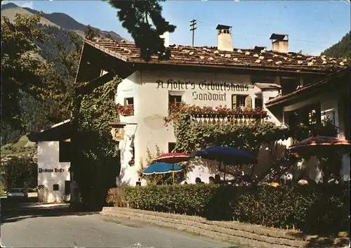 St Leonhard Passeier Gasthaus Sandwirt Geburtshaus Andreas Hofer Kat. St Leonhard in Passeier Suedtirol