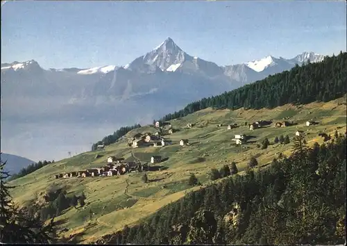 Gspon VS Panorama mit Bietschhorn Berner Alpen