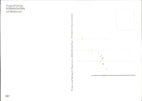 Romanshorn TG Hafen Bodensee Faehrschiff Fliegeraufnahme Kat. Romanshorn