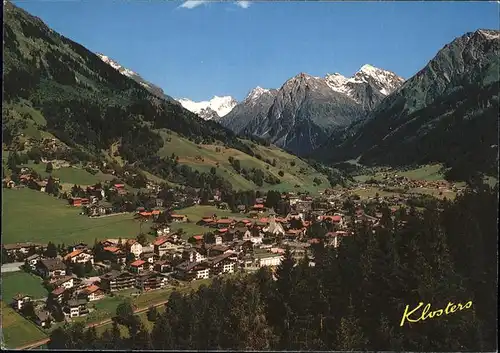 Klosters GR Panorama mit Silvrettagruppe Kat. Klosters