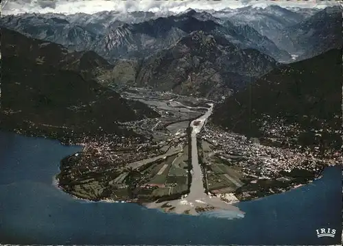 Ascona TI Lago Maggiore Delta della Maggia Monte Bre Cardada visto dall aereoplano / Ascona /Bz. Locarno