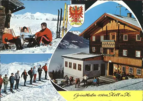 Zell Ziller Tirol Grindelalm Skifahrer / Zell am Ziller /Tiroler Unterland