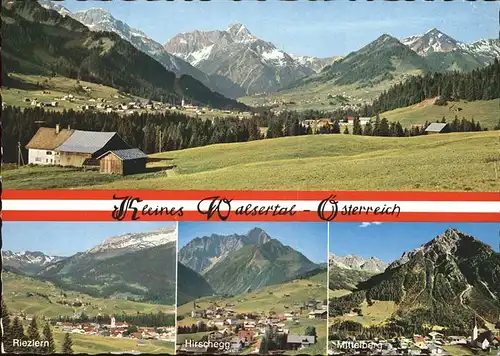 Kleinwalsertal Panorama mit Riezlern Hirschegg Mittelberg Kat. Oesterreich