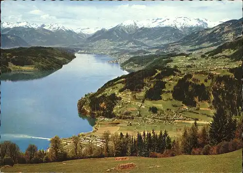 Millstaettersee Panorama mit Hohe Tauern Kat. Oesterreich