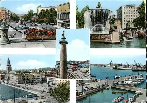 Goeteborg Springrbrunnen Hafen Kat. 