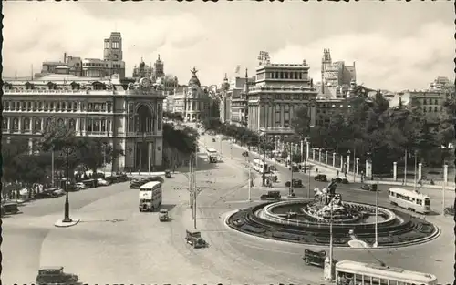 Madrid Spain La Cibeles Calle de Alcala Fuente Tranvia Kat. Madrid