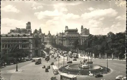 Madrid Spain La Cibeles Calle de Alcala Fuente Tranvia Kat. Madrid