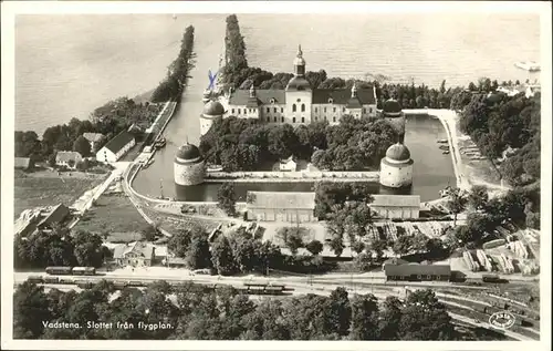 Vadstena Slott Schloss Fliegeraufnahme Kat. Vadstena