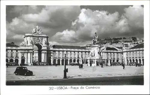 Lisboa Praca do Comercio Monumento Denkmal Kat. Portugal