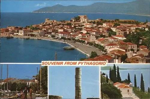 Pythagorio Panorama Hafen Turm Kat. Samos