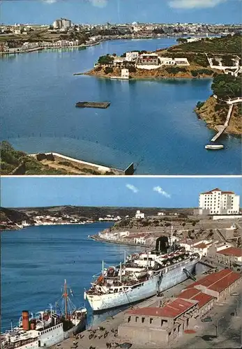 Mahon Vistas parciales del Puerto Barco Hafen Schiff Kat. Menorca