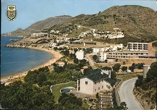 Rosas Costa Brava Cataluna Playa de Canyelles Groses Wappen Kat. Alt Emporda