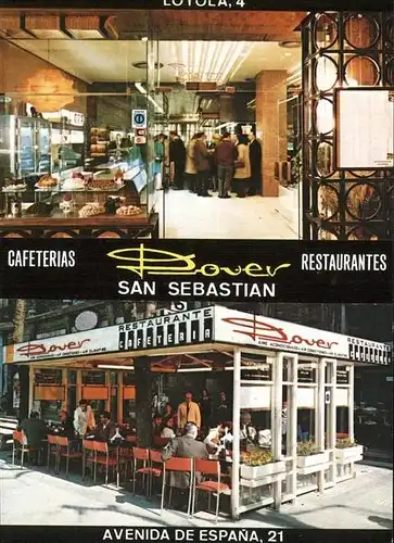 San Sebastian Guipuzcoa Cafeteria Restaurante Dover / Donostia-San Sebastian /Guipuzcoa