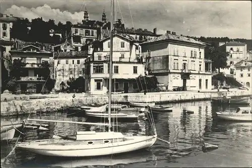 Volosko Partie am Hafen Boot Kat. Opatija Istrien