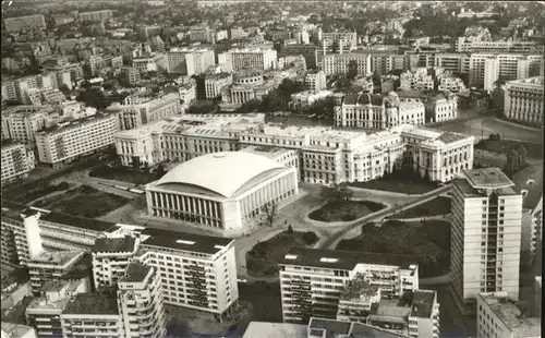 Bucuresti Piata Palatului Platz des Palais Fliegeraufnahme Kat. Rumaenien