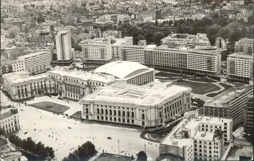 Bucuresti Piata Palatului Platz des Palais Fliegeraufnahme Kat. Rumaenien