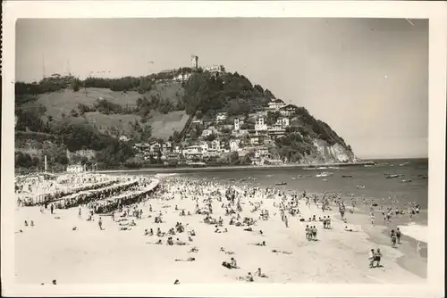 San Sebastian Guipuzcoa Playa de Ondarreta y Monte Igueldo / Donostia-San Sebastian /Guipuzcoa