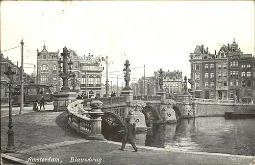 Amsterdam Niederlande Blauwbrug Kat. Amsterdam