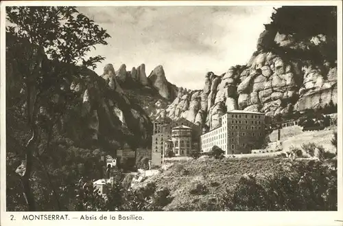 kk42025 Montserrat Kloster Absis de la Basilica Kategorie. Spanien Alte Ansichtskarten