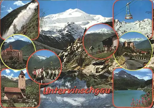 Vinschgau Suedtirol Untervinschgau Seilbahn Tracht / Val Venosta /Bolzano