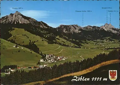 Tirol Region Zoeblen Fuessener Joechle Gimpel Rotflueh Einstein Wappen / Innsbruck /Innsbruck