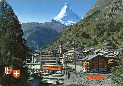 Zermatt VS Wappen Gornergratbahn Matterhorn Kat. Zermatt