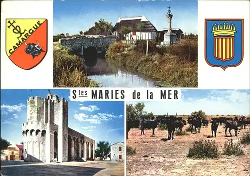 Spanien Stes Maries de la Mer Rinder Wappen Kat. Spanien